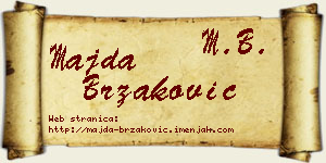 Majda Brzaković vizit kartica